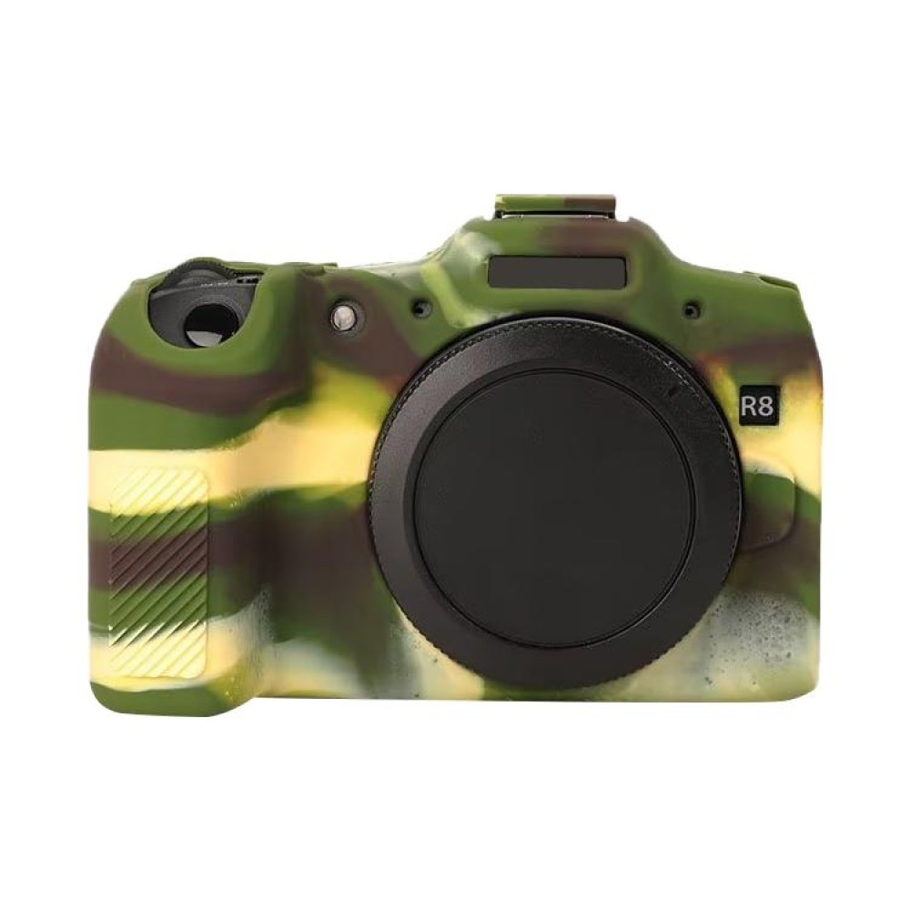 For Canon EOS R8 Soft Silicone Protective Case(Camouflage)