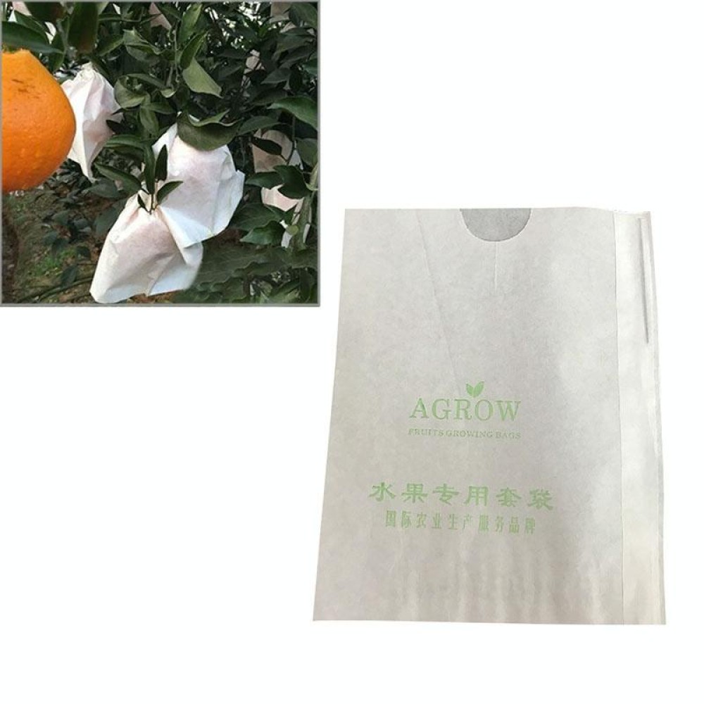 100pcs Fruit Protective Bag Waterproof Orange Packaging Bag Paper Bag, Specification:16x19cm