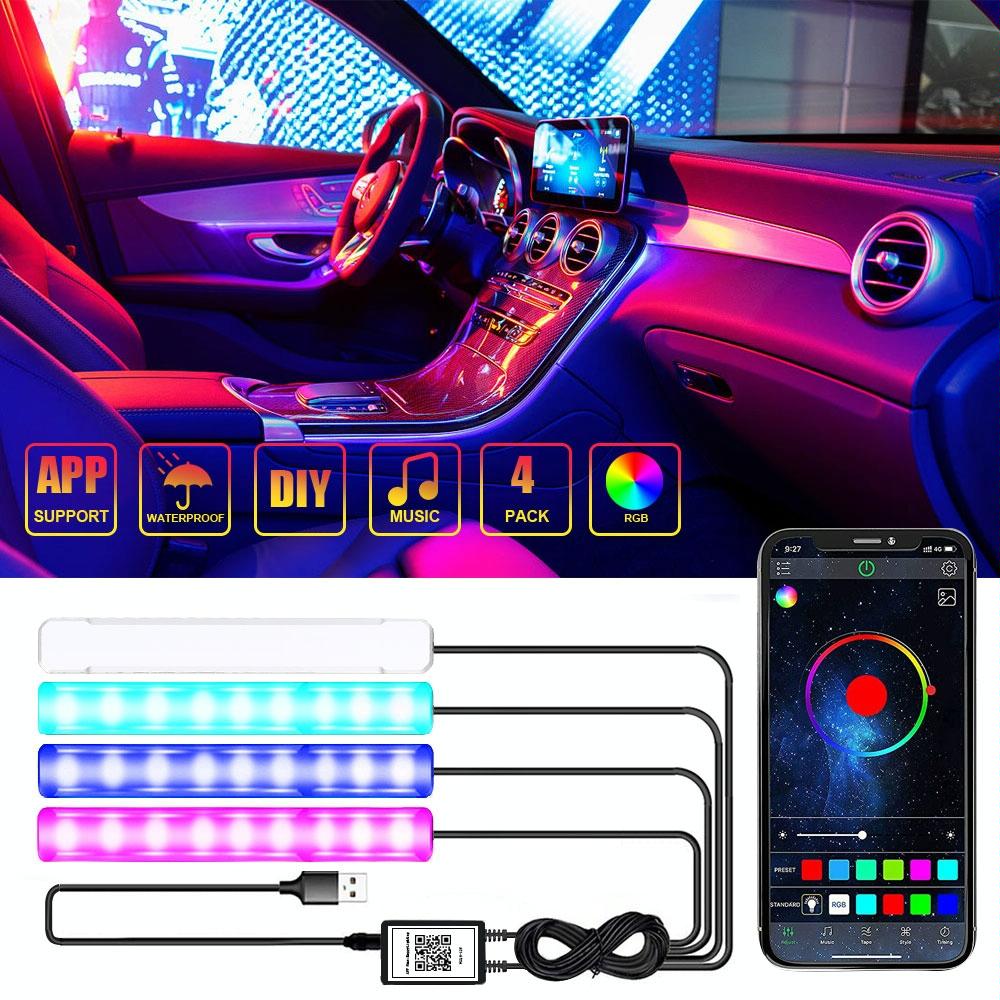 G4 Car USB RGB Foot LED Atmosphere Light with APP Control