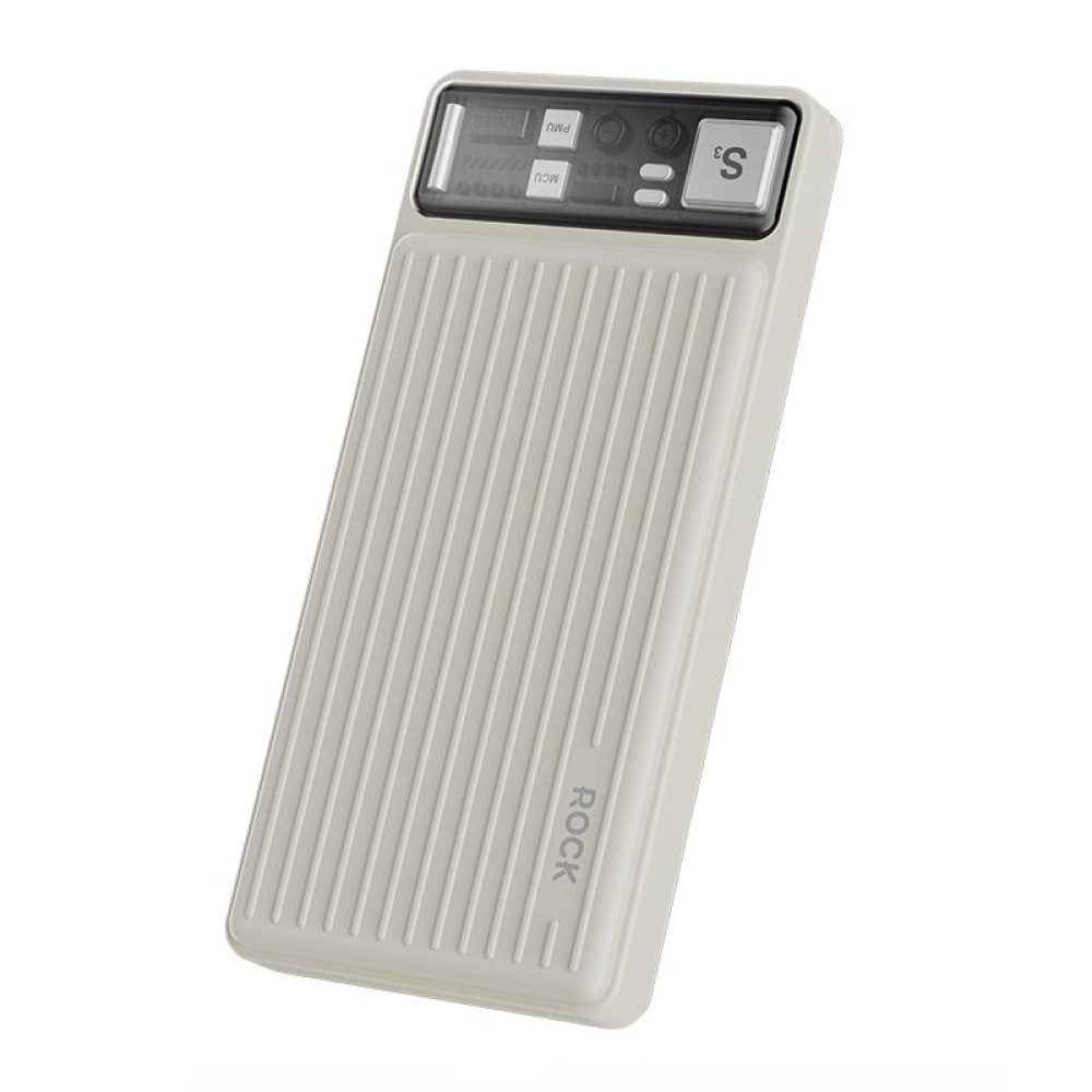 ROCK P98 10000mAh Travel Series PD20W Power Bank with Cable(White)