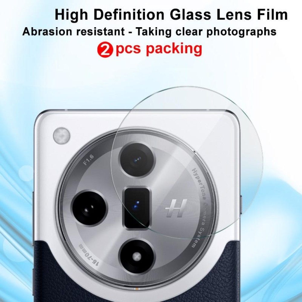 For OPPO Find X7 5G/Find X7 Ultra 5G 2 PCS/Set IMAK HD Glass Rear Camera Lens Film