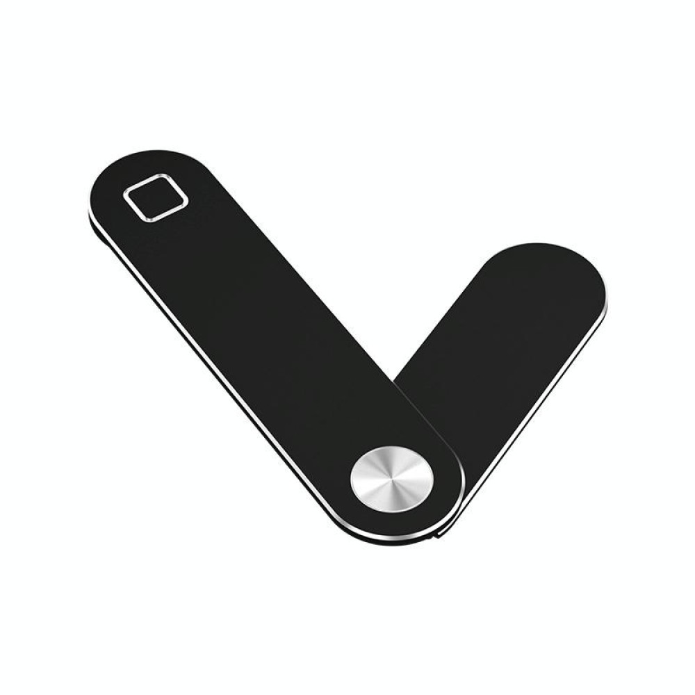 Multifunctional Portable Folding Magnetic Aluminum Alloy Phone Holder(Black)
