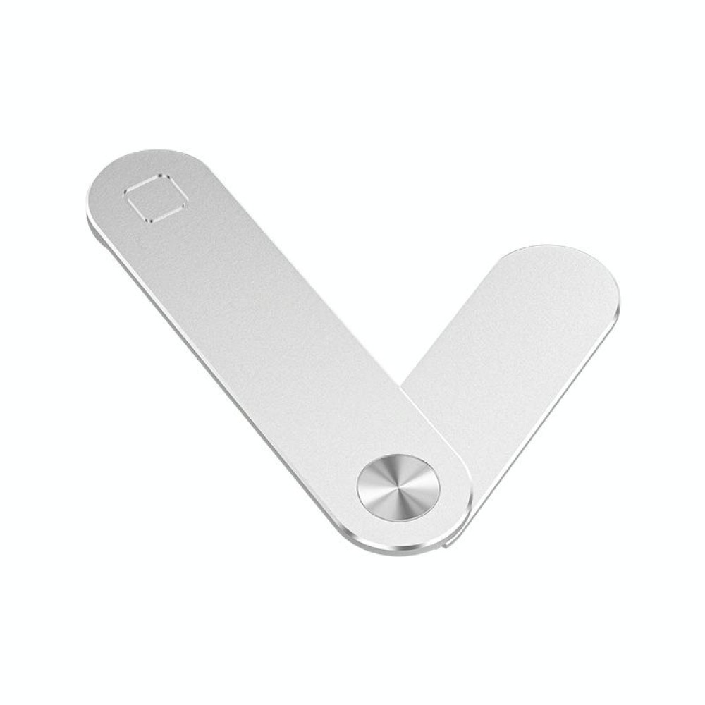 Multifunctional Portable Folding Magnetic Aluminum Alloy Phone Holder(Silver)