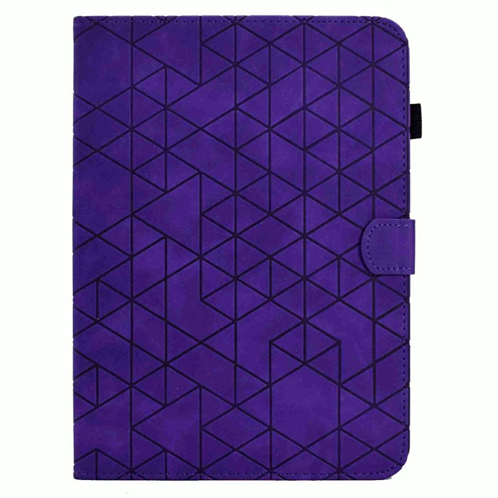 For Samsung Galaxy Tab A7 10.4 2020 T500 Rhombus TPU Smart Leather Tablet Case(Purple)