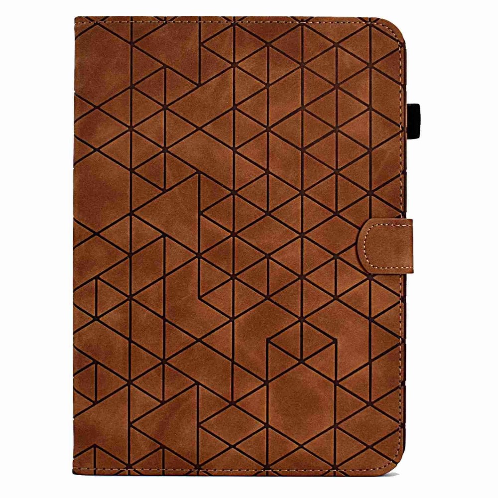 For Samsung Galaxy Tab A7 10.4 2020 T500 Rhombus TPU Smart Leather Tablet Case(Brown)