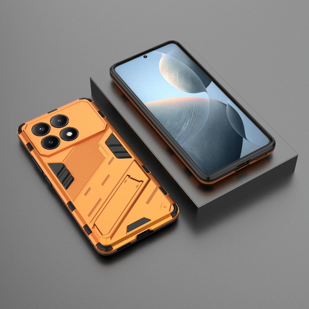 For Xiaomi Redmi K70E 5G Punk Armor 2 in 1 PC + TPU Phone Case with Holder(Orange)