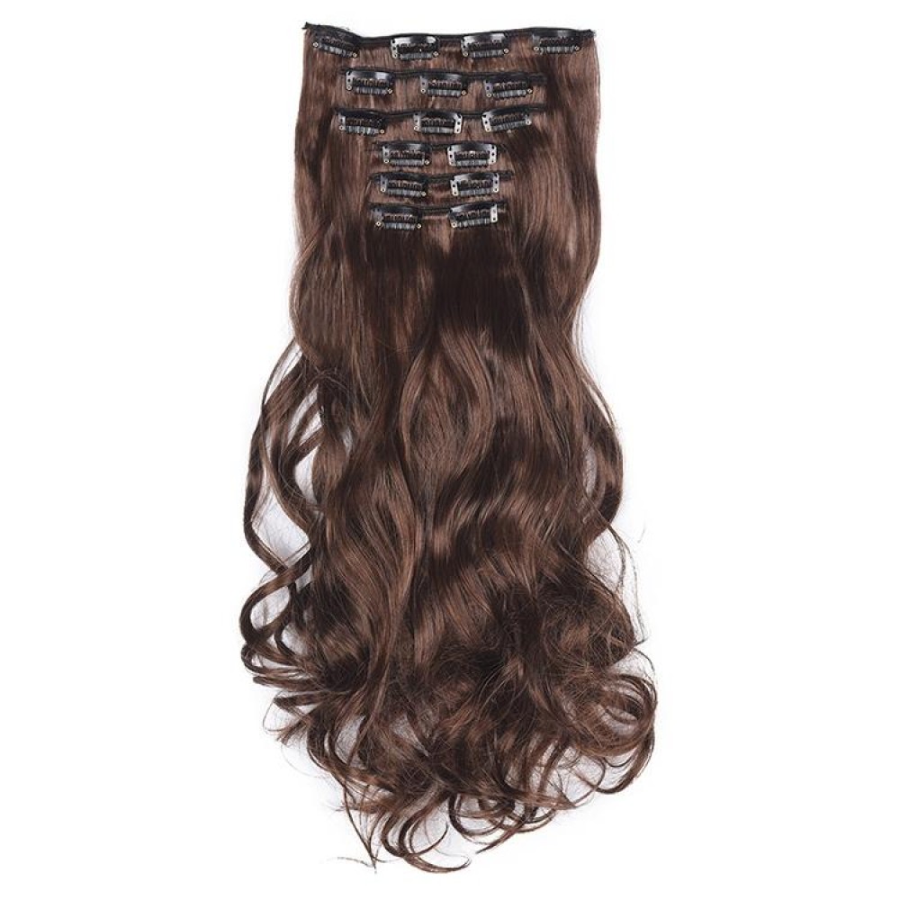 50cm 16 Card Long Curly Hair Wig Seamless Hair Extension Piece(4.2M30#)