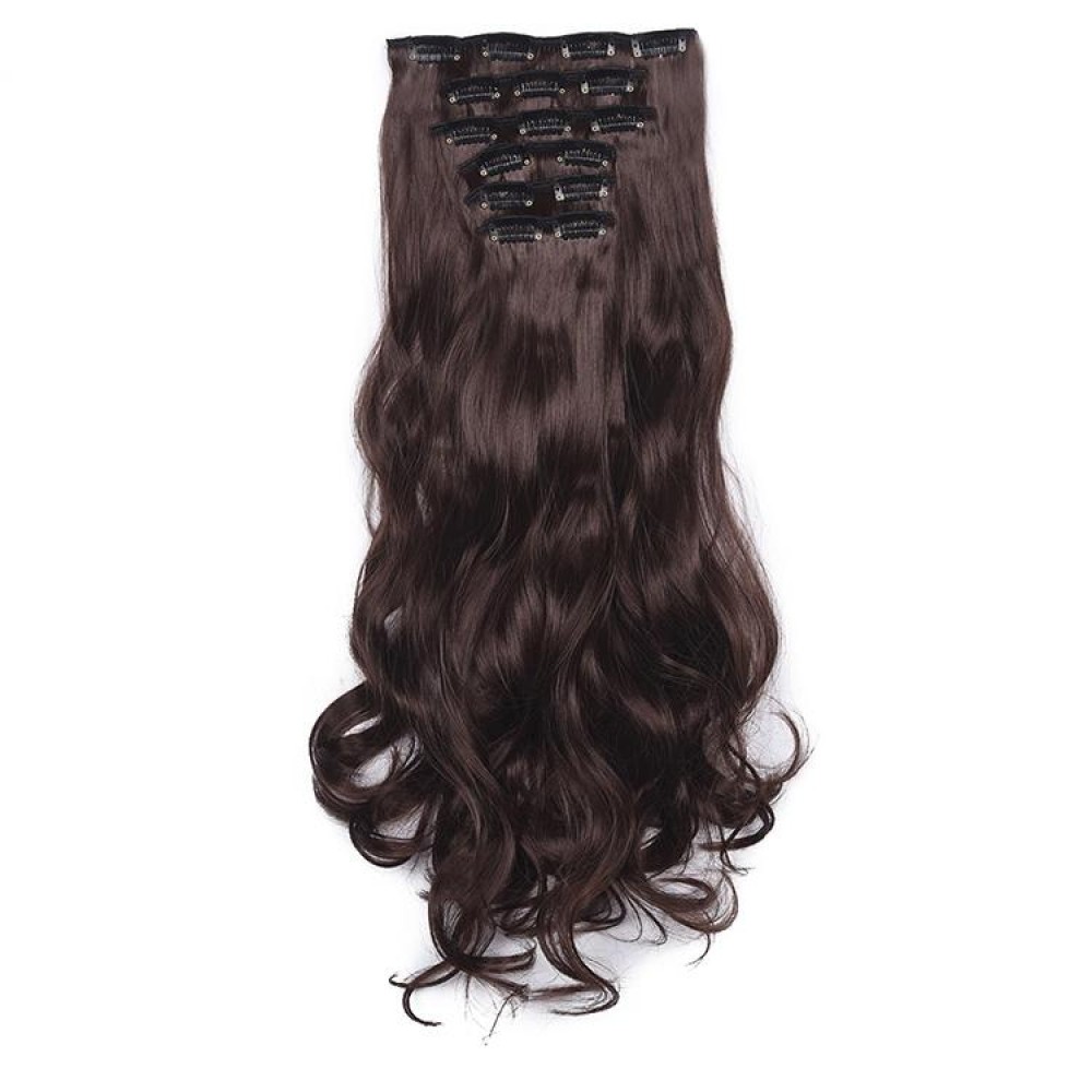 50cm 16 Card Long Curly Hair Wig Seamless Hair Extension Piece(5.2M33#)