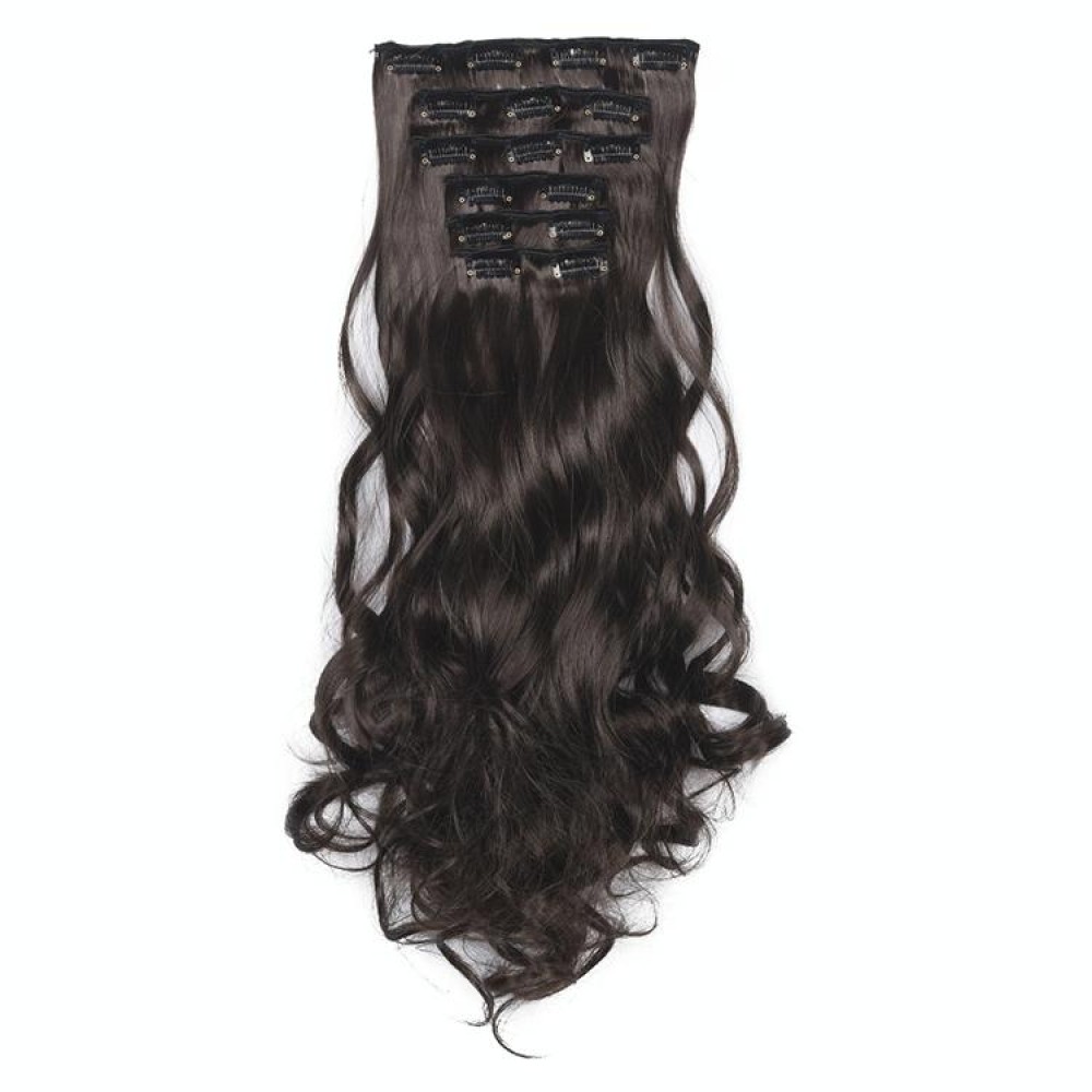50cm 16 Card Long Curly Hair Wig Seamless Hair Extension Piece(11.8#)