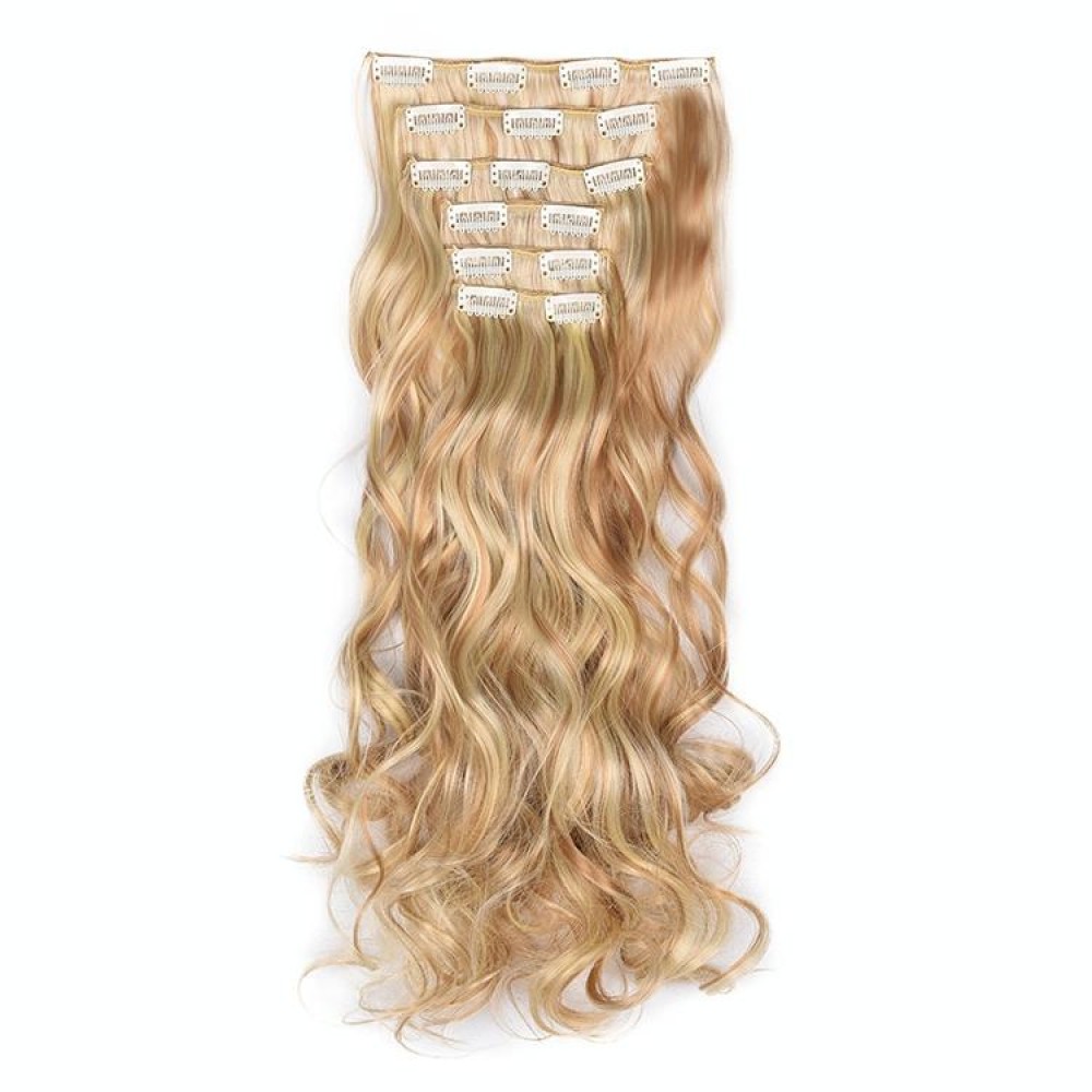 50cm 16 Card Long Curly Hair Wig Seamless Hair Extension Piece(12.22TH613#)