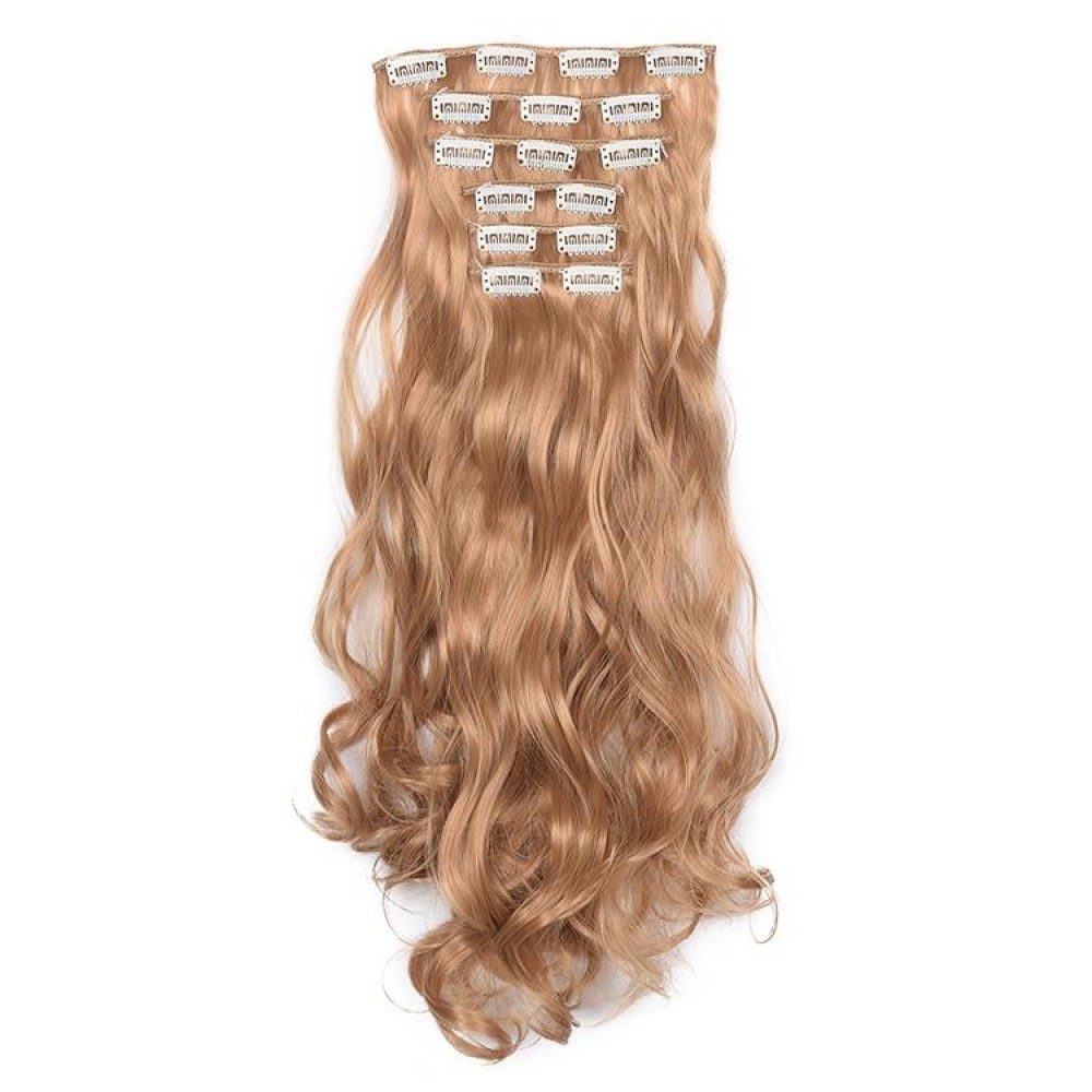 50cm 16 Card Long Curly Hair Wig Seamless Hair Extension Piece(15.27#)