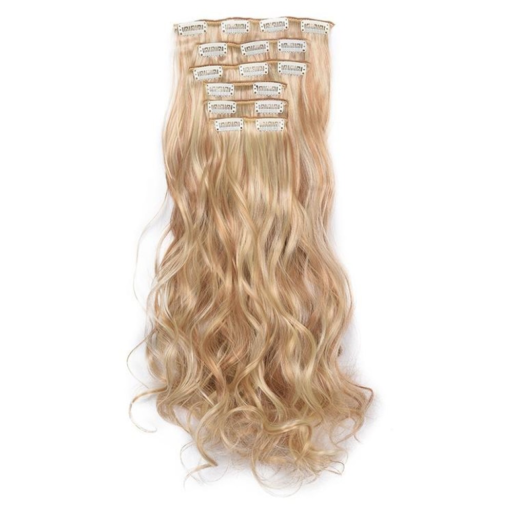 50cm 16 Card Long Curly Hair Wig Seamless Hair Extension Piece(16.27H613#)