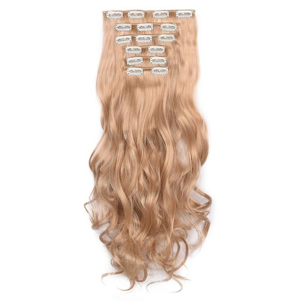 50cm 16 Card Long Curly Hair Wig Seamless Hair Extension Piece(17.27M613#)