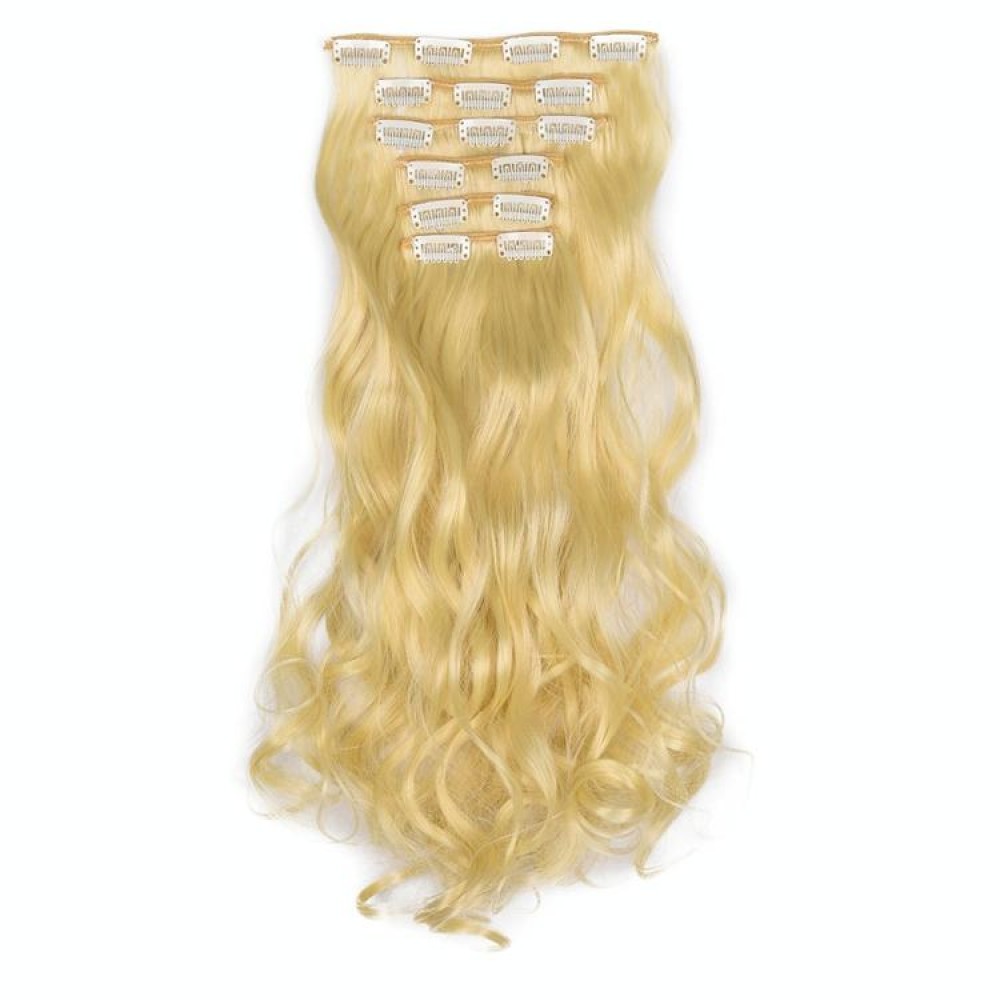 50cm 16 Card Long Curly Hair Wig Seamless Hair Extension Piece(20.613#)