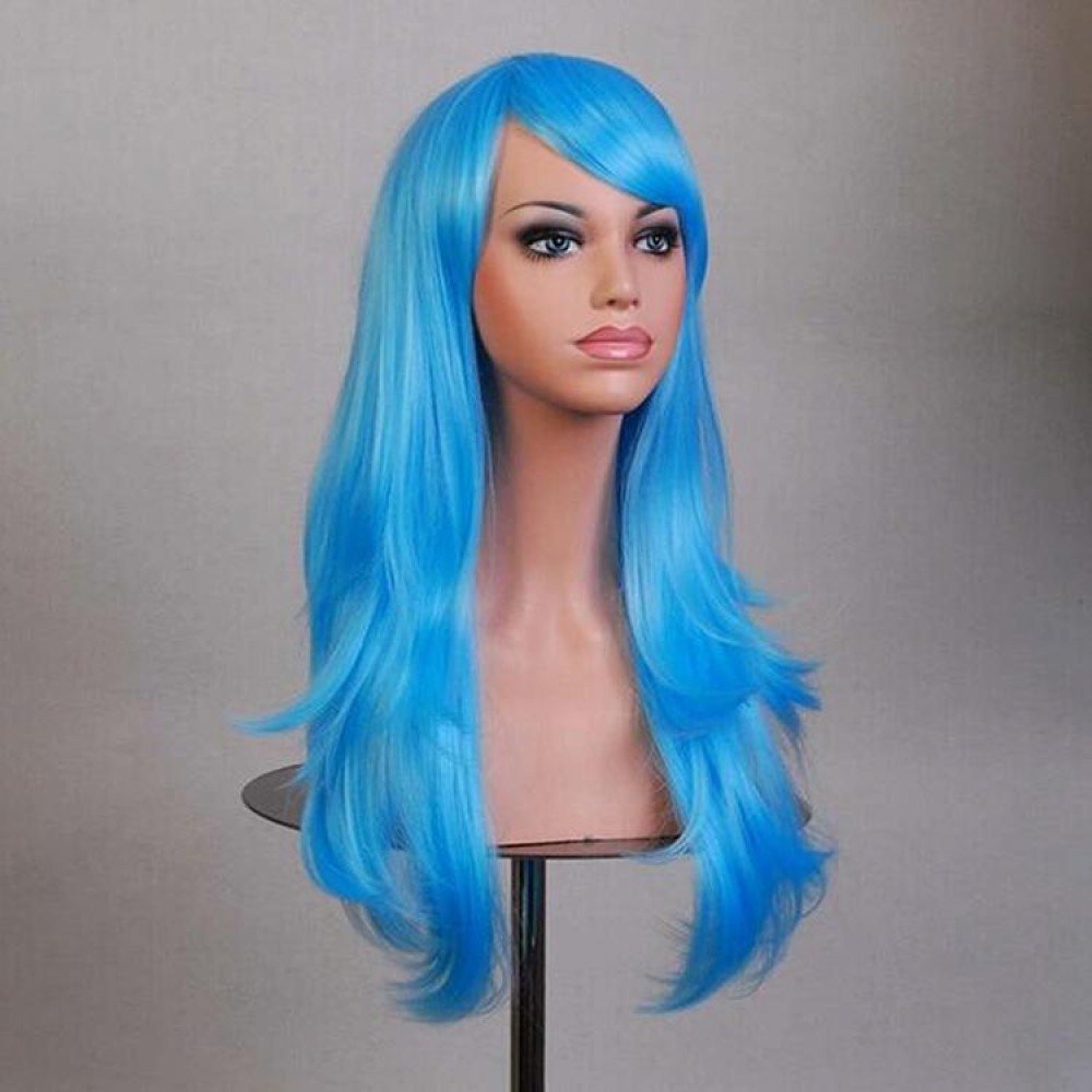 Anime Cos Role Playing Wig Cosplay Color Stage Headgear(Sky Blue)