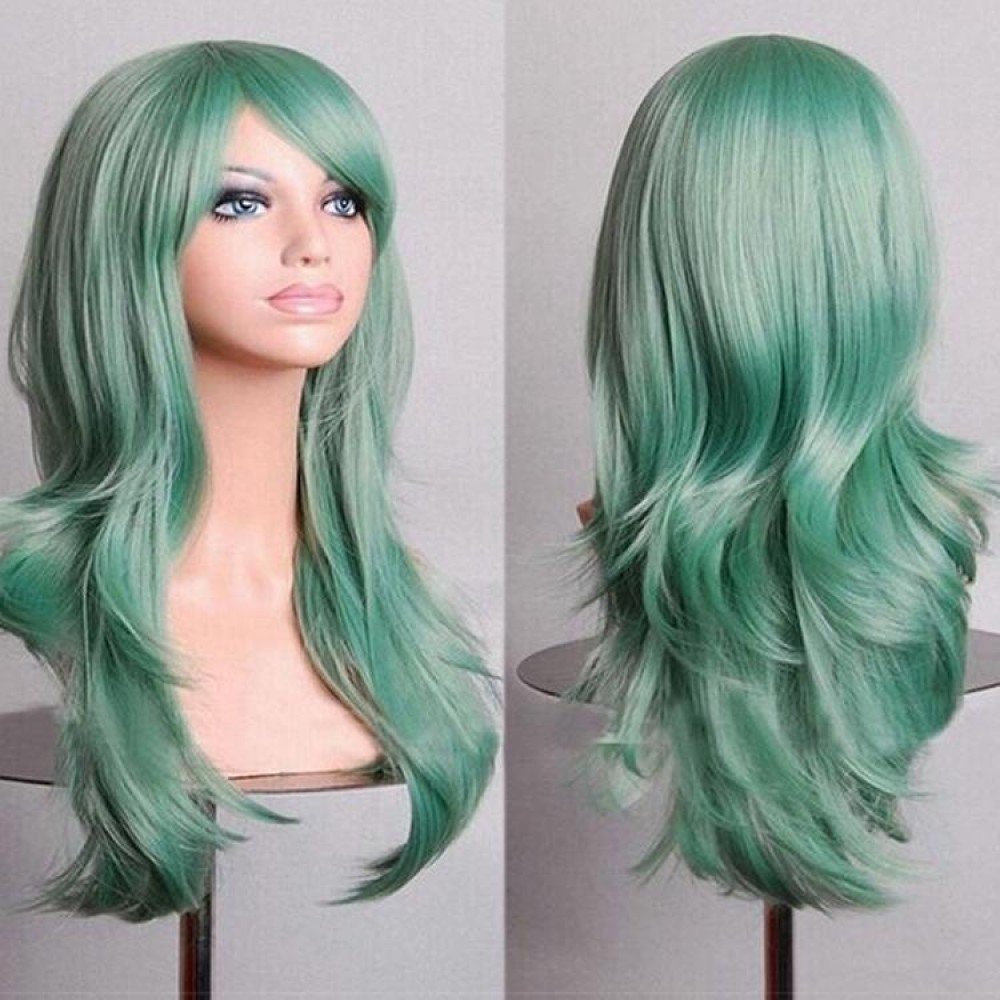 Anime Cos Role Playing Wig Cosplay Color Stage Headgear(Green)