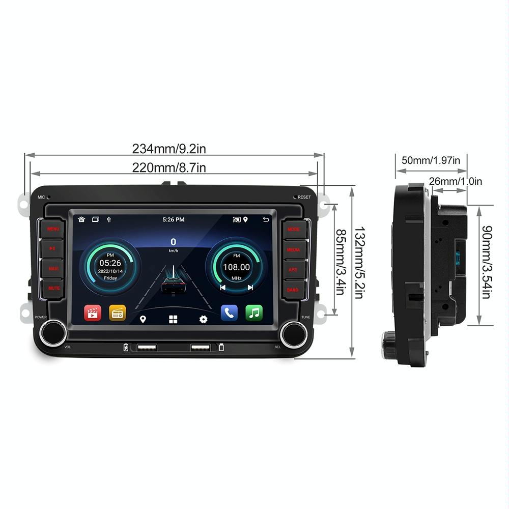 S9070 For Volkswagen 7 inch Portable Car MP5 Player Support CarPlay / Android Auto, Specification:2GB+32GB(Black)