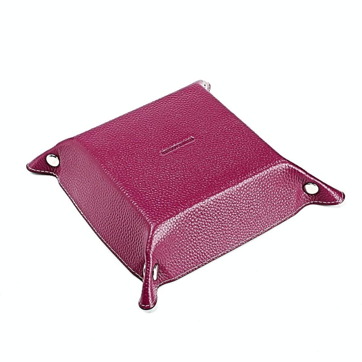7001 Leather Desktop Square Storage Box Household Life Oddments Tray(Pink)