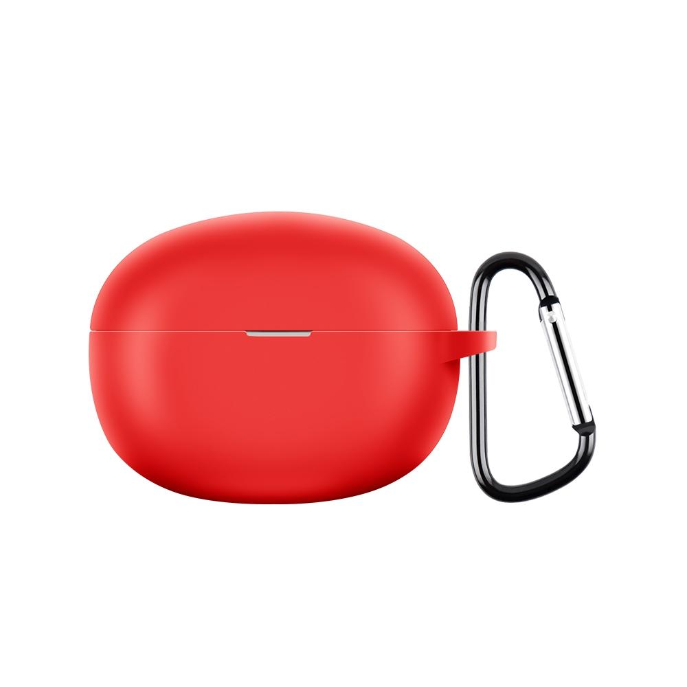 For Realme Buds Air 5 Wireless Earphone Shockproof Silicone Case with Hook(Red)