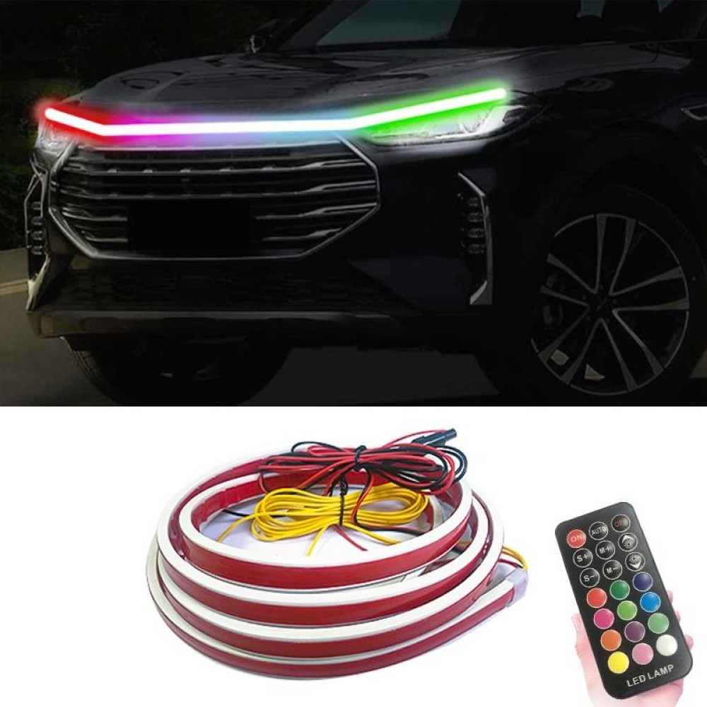 Car Startup Scan Through Hood LED Daytime Running Atmosphere Light, APP Control, Length:1.2m(Symphony)