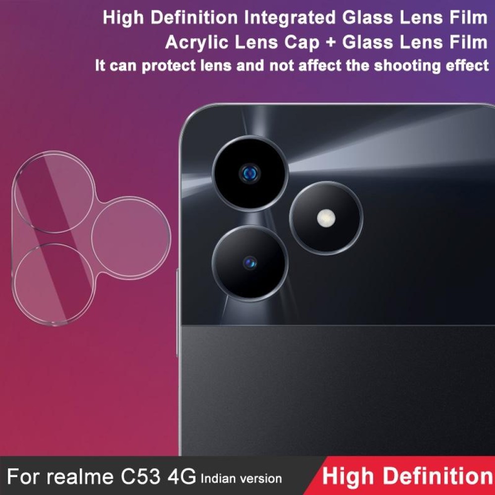 For Realme C53 4G India / C51 4G imak High Definition Integrated Glass Lens Film