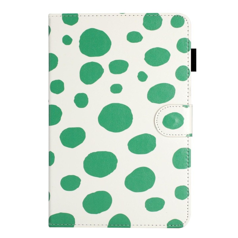 10 inch Dot Pattern Leather Tablet Case(White Green Dot)