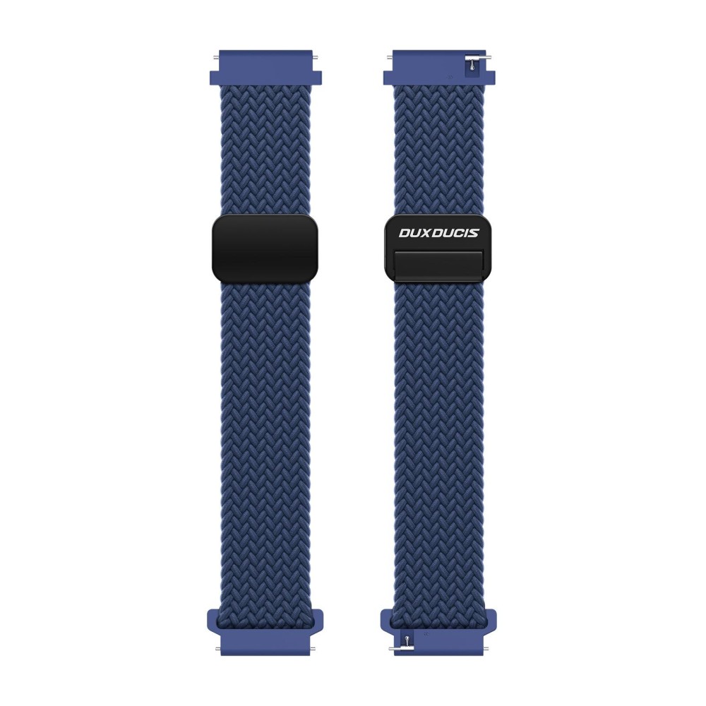 DUX DUCIS Mixture Pro Series Magnetic Buckle Nylon Braid Watch Band, Size:22mm(Storm Blue)