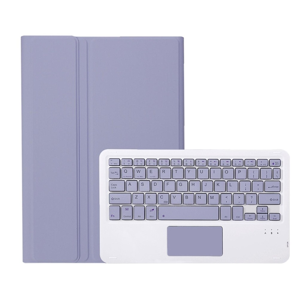 For OPPO Pad Air2 11.4 inch OP14-A TPU Ultra-thin Detachable Bluetooth Keyboard Leather Case with Touchpad(Purple)