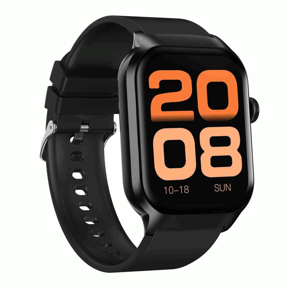 2.01 inch Silicone Strap Bluetooth Call Smart Watch Support Heart Rate Monitoring / Non-invasive Blood Sugar(Black)
