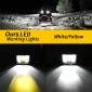 9-80V 24W 6000K / 3000K Daul Color Motorcycles LED Headlight(White Light + Yellow)