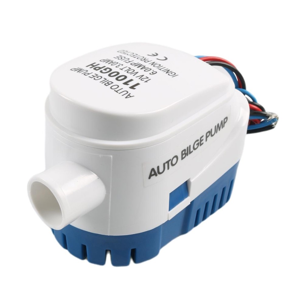 12V-1100GPH Yacht Automatic Bilge Pump with Drain Pipe