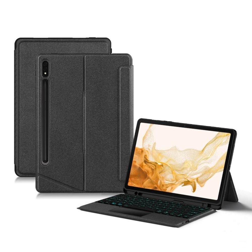 For Samsung Galaxy Tab S8 X700 / S7 T870 YJ-X700 Split Bluetooth Keyboard Leather Tablet Case