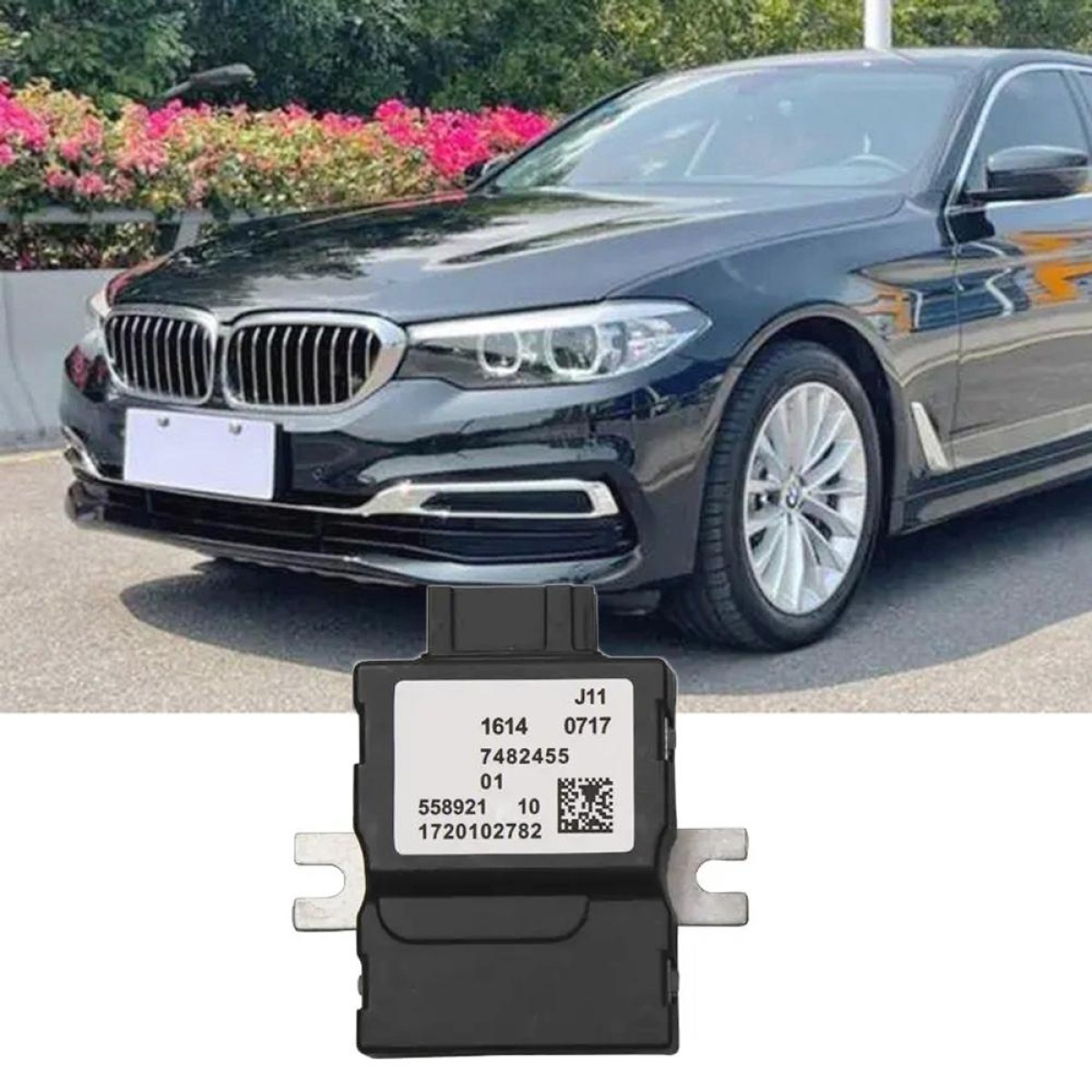For BMW X5 Car Fuel Pump Controller 16147482455(Black)