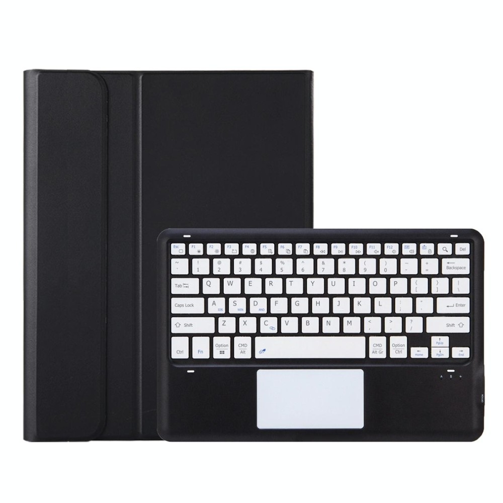 For Honor Pad 9 AH19-A TPU Ultra-thin Detachable Bluetooth Keyboard Tablet Leather Case with Touchpad(Black + White)