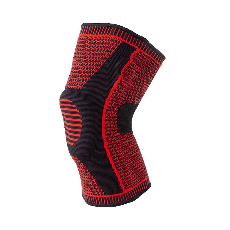 Dual Spring Support Silicone Sports Brace Fitness Protective Pads, Specification:L Size(Red Black)