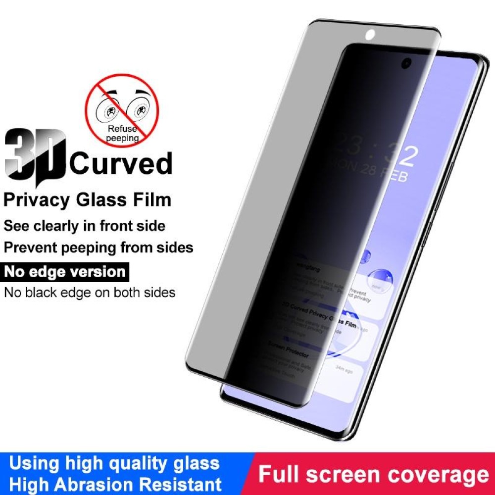 For vivo V30 5G/V30 Pro 5G imak 3D Curved Privacy Full Screen Tempered Glass Film