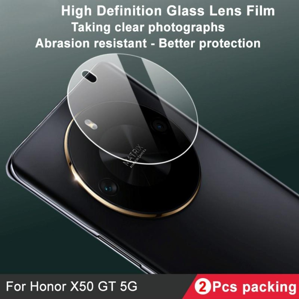 For Honor X50 GT 5G 2pcs/Set imak HD Glass Rear Camera Lens Film