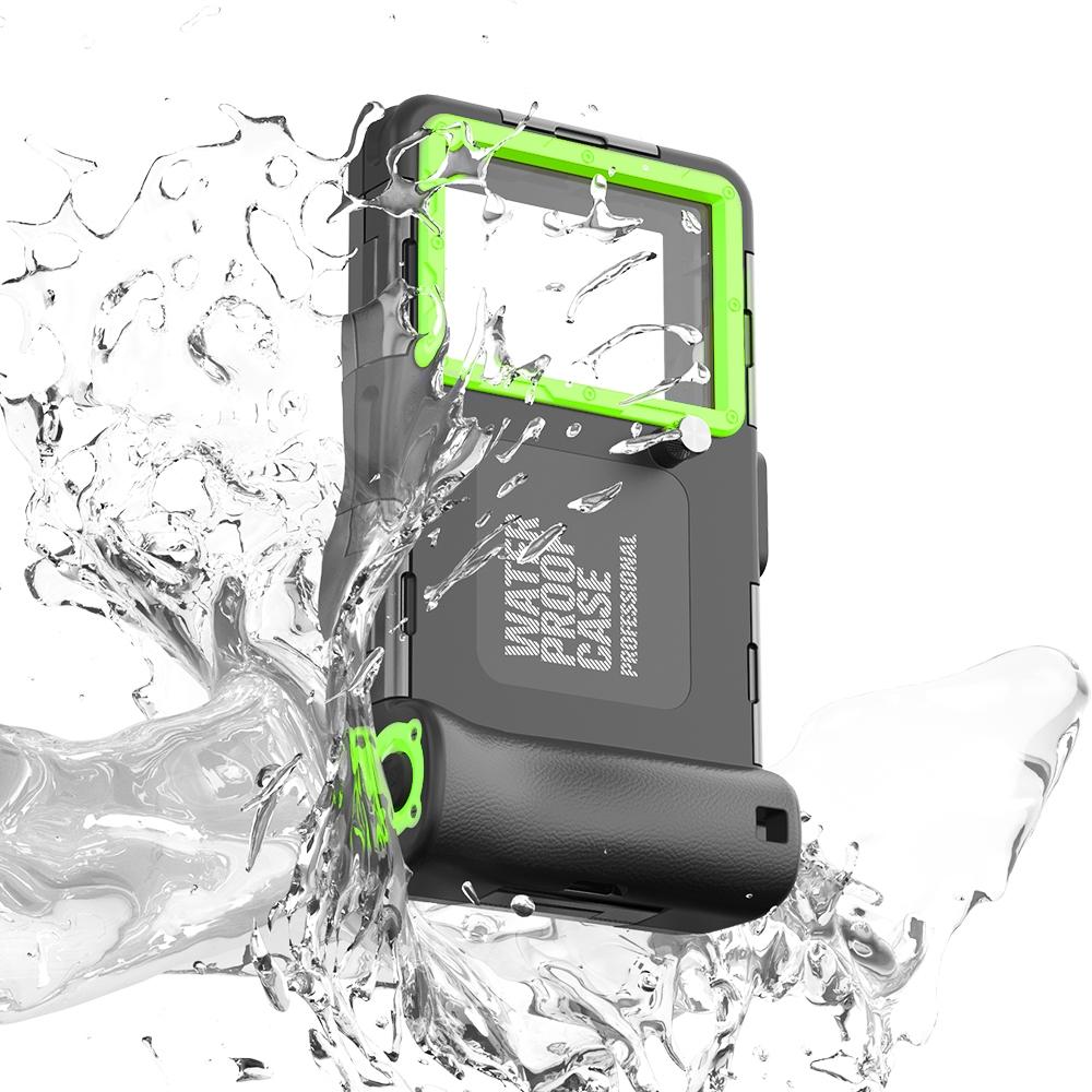 Diving Shell Gen2 Upgrade IP68 Waterproof Phone Case(Black Green)