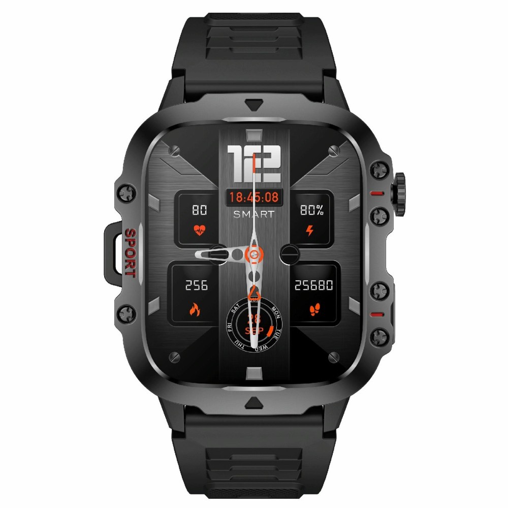 QX11 1.96 inch BT5.2 Smart Sport Watch, Support Bluetooth Call / Sleep / Blood Oxygen / Heart Rate / Blood Pressure Health Monitor(Black)