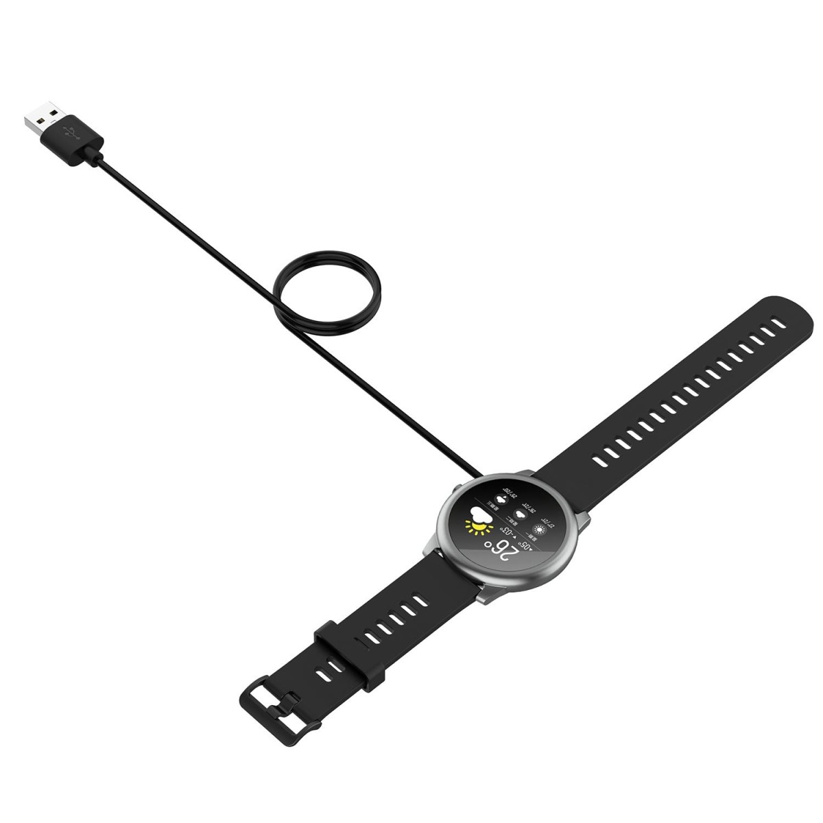 For OnePlus Nord Watch Smart Watch Magnetic Charging Cable, Length:1m(Black)