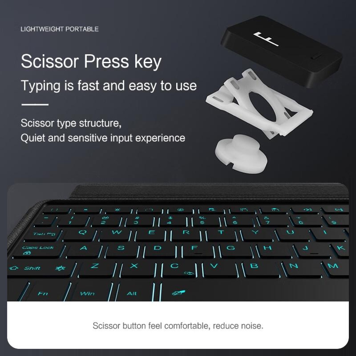 For Xiaomi Pad 6S Pro 12.4 inch Split Bluetooth Keyboard Leather Tablet Case(Black)