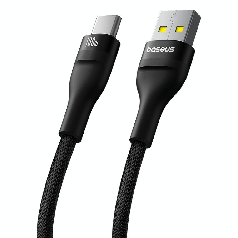 Baseus Flash Series 2 USB to Type-C 100W Fast Charging Data Cable, Length:1m(Black)
