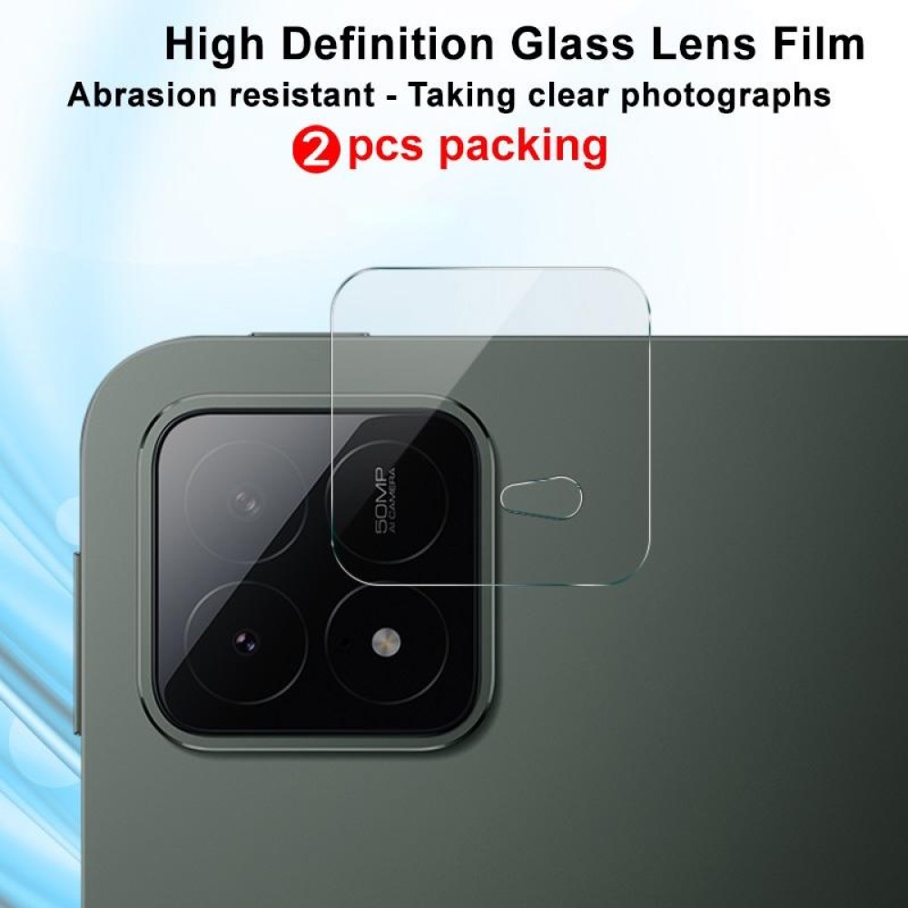 For Xiaomi Pad 6S Pro 12.4 2 PCS/Set IMAK HD Glass Rear Camera Lens Film