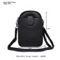 Universal Litchi Texture Phone Crossbody Bag Leather Case for 5.5-7.2 inch Phones(Black)
