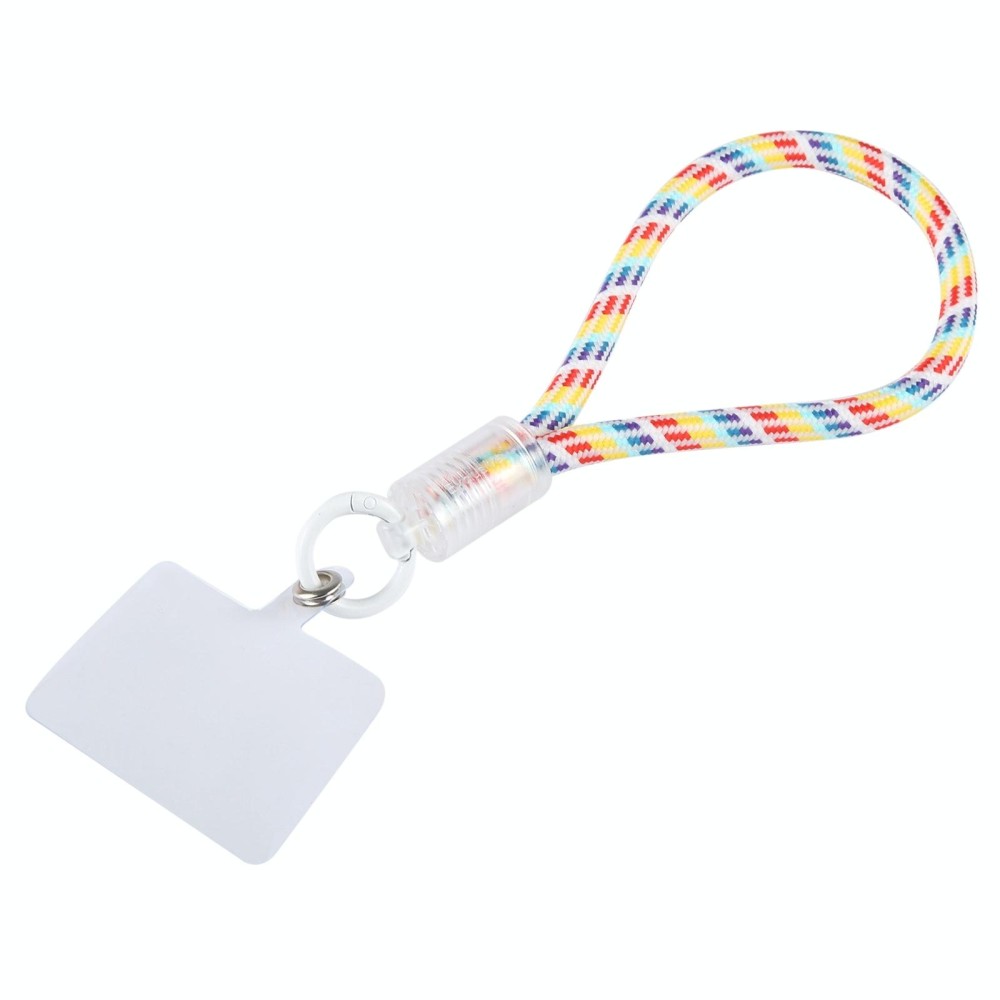 Plastic Buckle Round Twist Rope Short Lanyard(Rainbow)