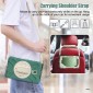 For Samsung Galaxy Tab Active5 X300 Rotary Grip Silicone Hybrid PC Tablet Case with Shoulder Strap(Emerald Green)