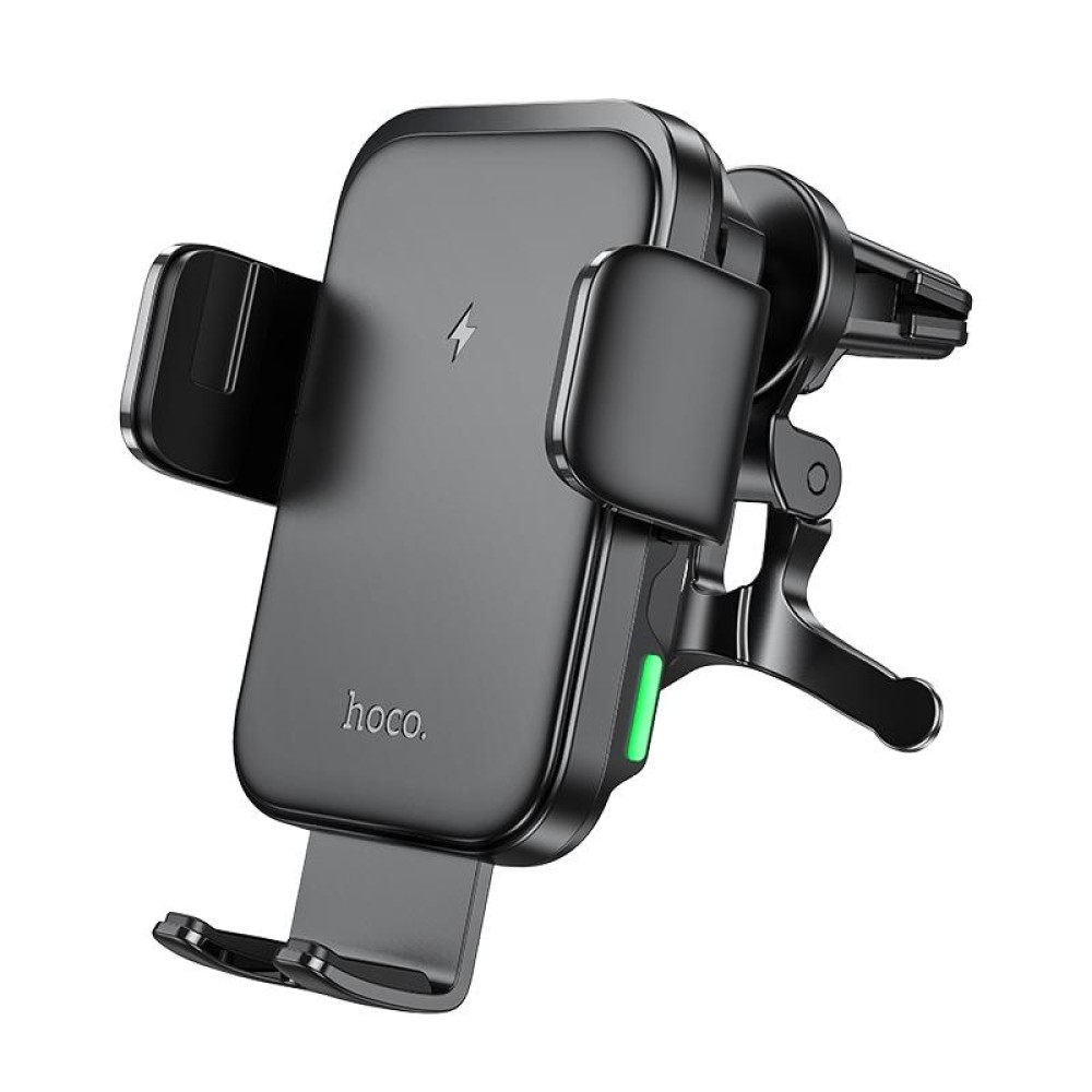 hoco HW10 Jenny Three-axis Linkage Wireless Fast Charging Car Air Outlet Holder(Black)