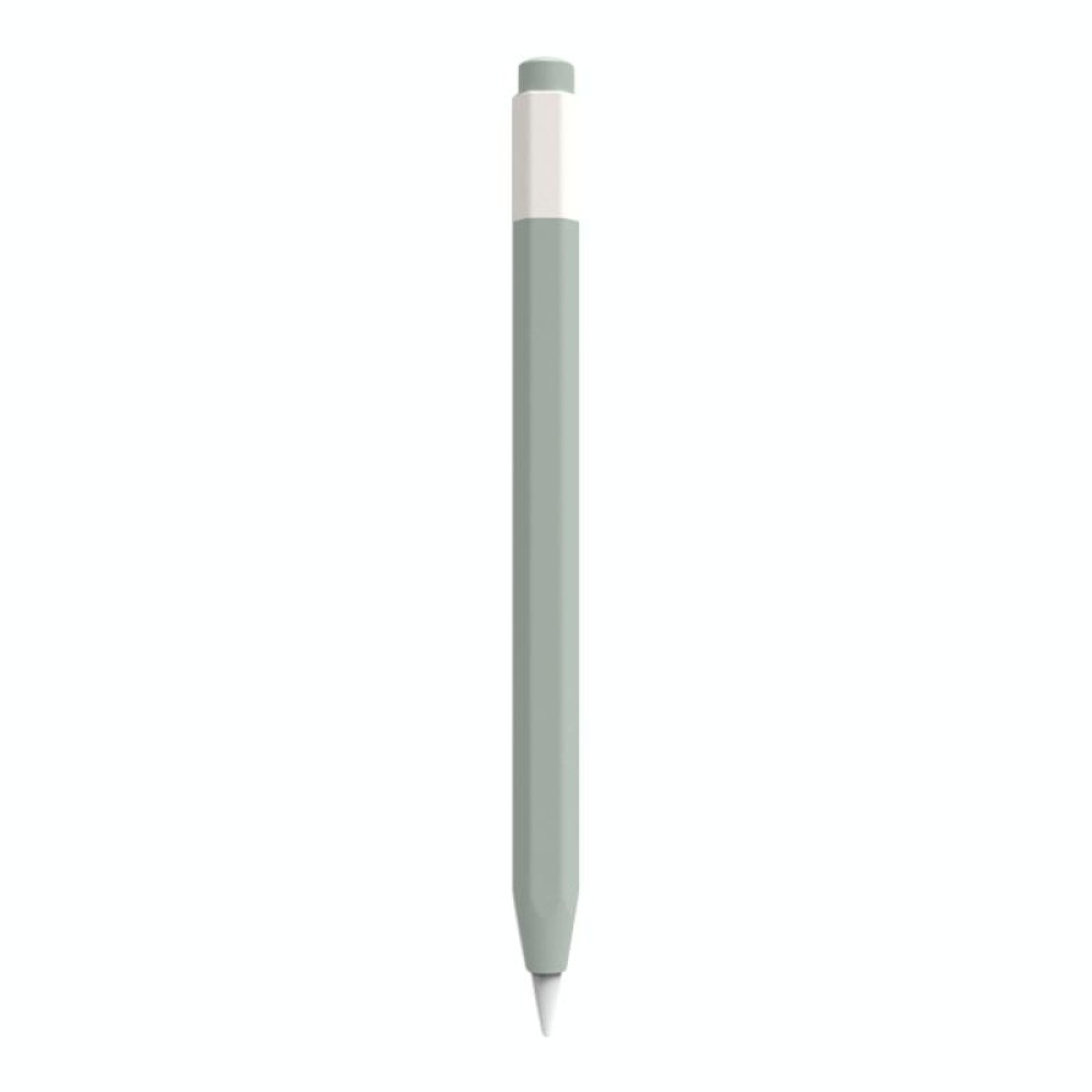 For Apple Pencil USB-C Pencil Style Liquid Silicone Stylus Case(Green)