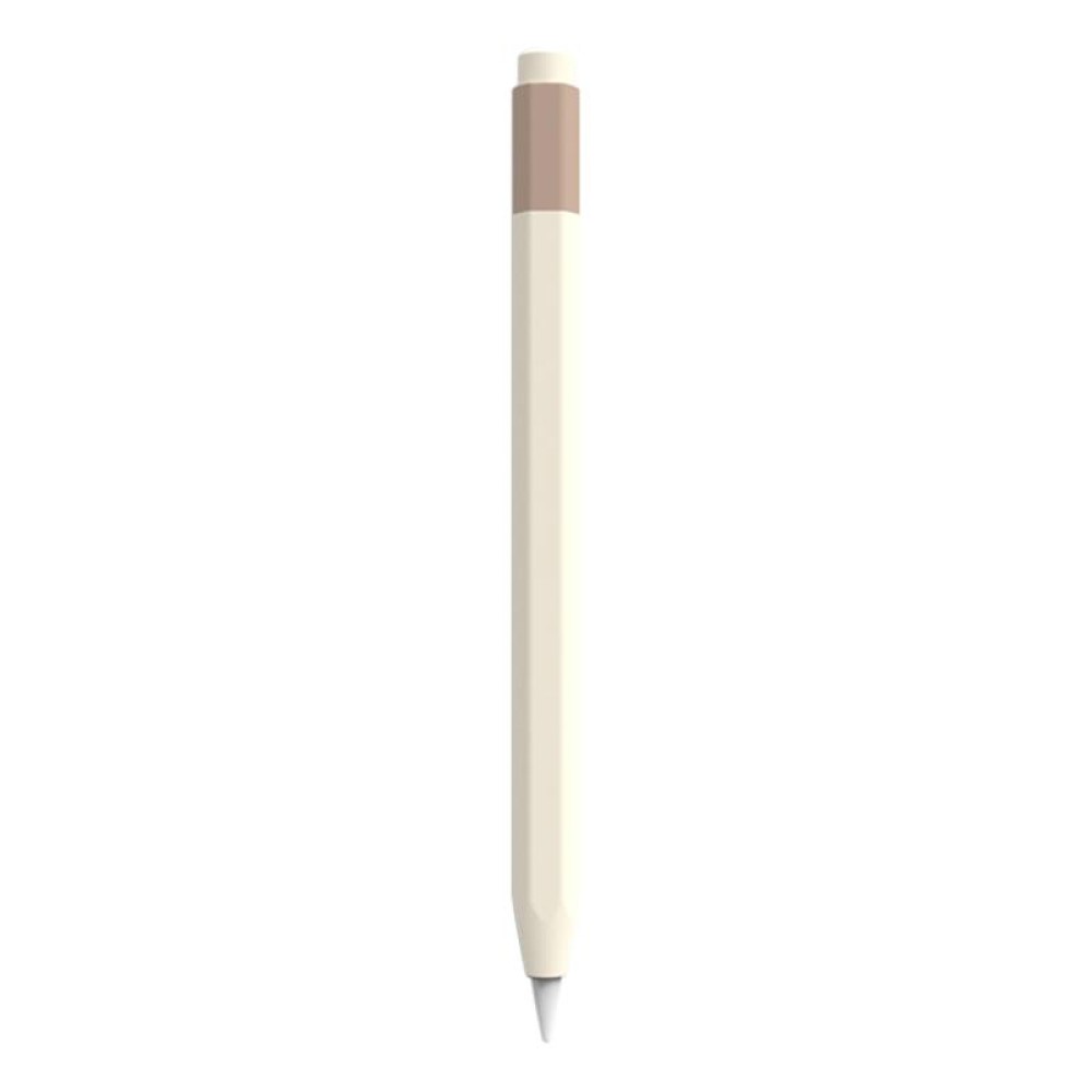 For Apple Pencil USB-C Pencil Style Liquid Silicone Stylus Case(White)