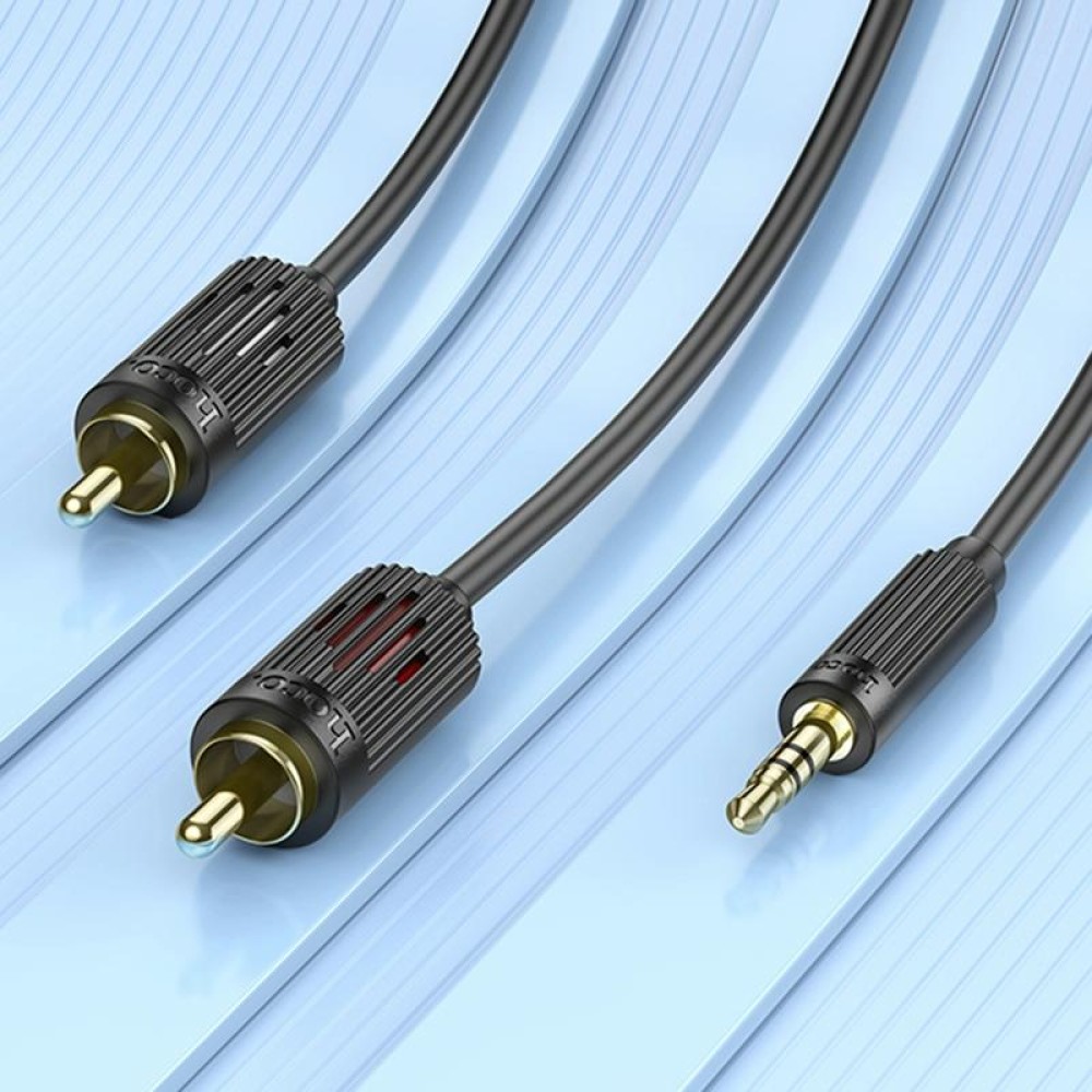 hoco UPA28 AUX 3.5mm to RCA Audio Adapter Cable(Black)